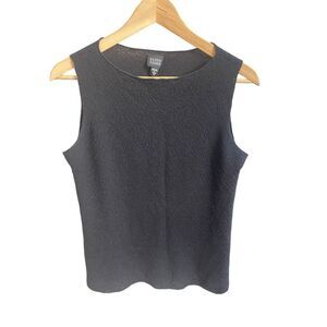 Eileen Fisher Black Sleeveless Blouse